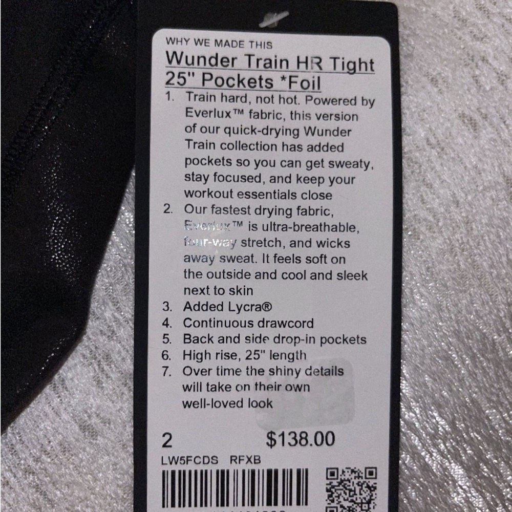 SPECIAL EDITION 🖤🤍Wunder Train High-Rise Tight with Pockets 25" - Picture 4 of 7